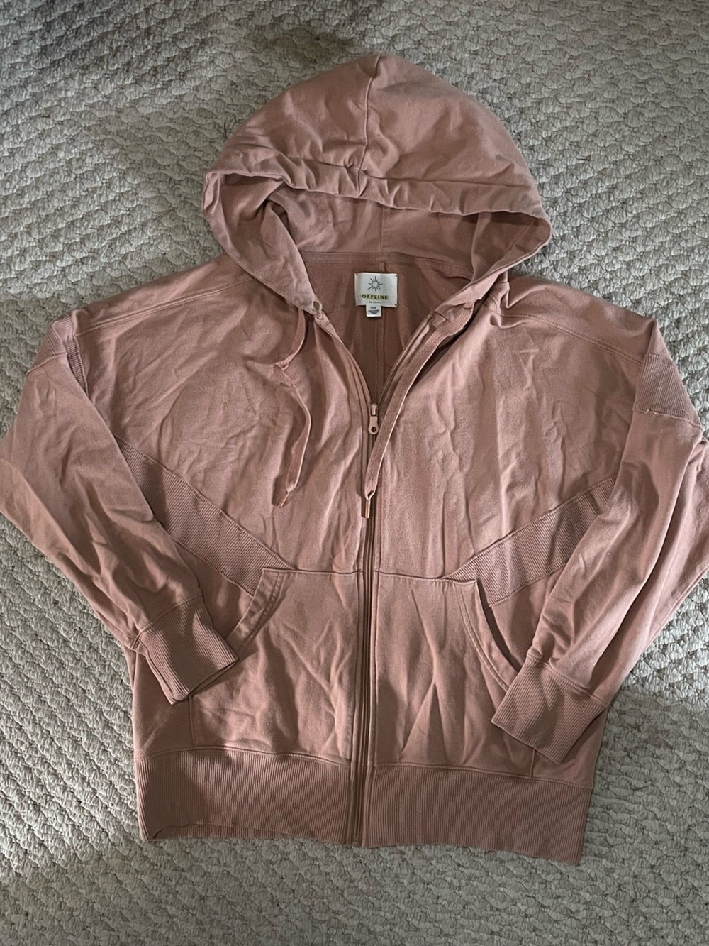 Aerie Offline Peach Hoodie Zipup